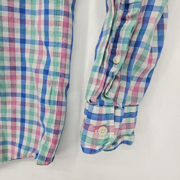 Vineyard Vines Shirt Mens Medium Classic Fit Cooper Button Down Linen Blend M - Picture 3 of 10